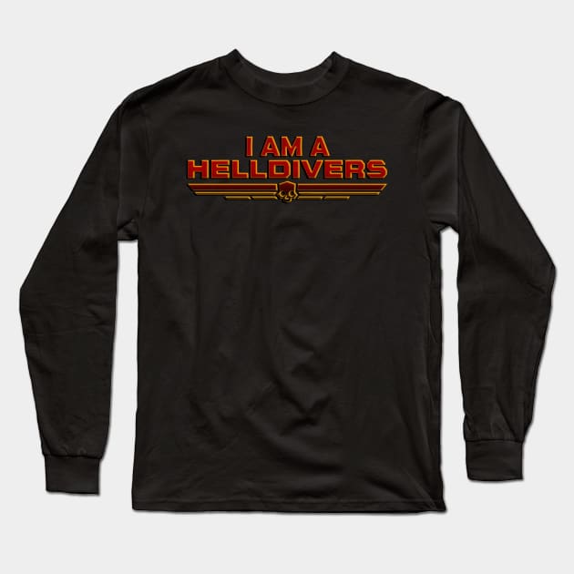 i am a helldivers new design Long Sleeve T-Shirt by unknow user
